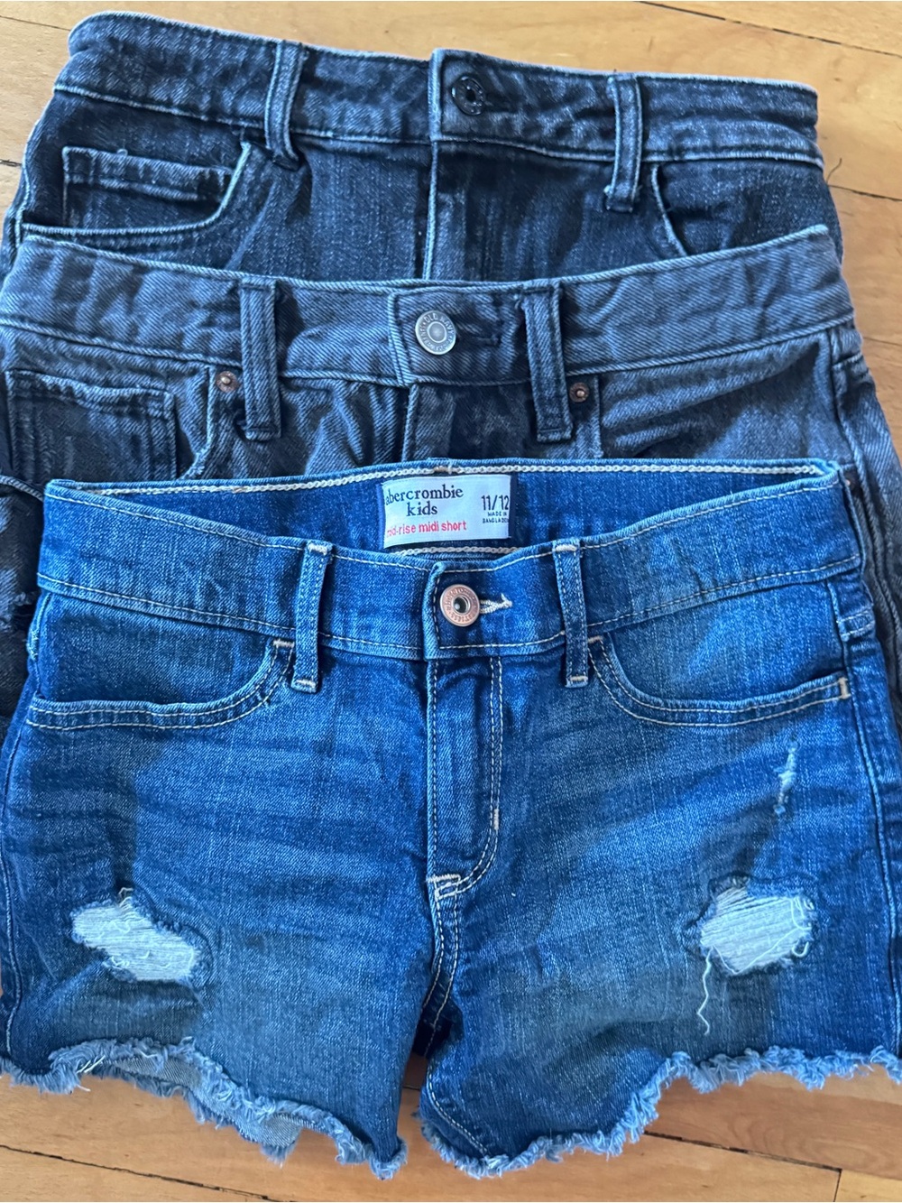 Lot of 3 Girl’s Denim Shorts Size 12